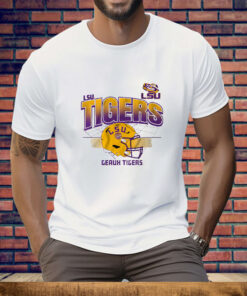 LSU Football Helmet Grid Tee Shirt