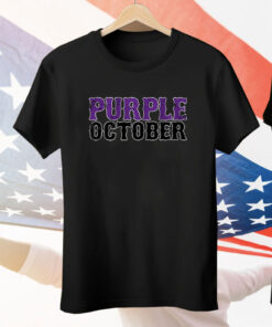 New York Baseball Purple October Tee Shirt