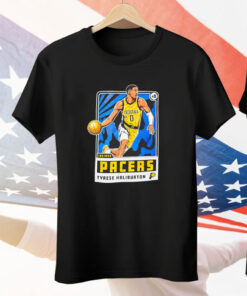 Tyrese Haliburton Indiana Pacers player card vintage Tee Shirt