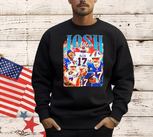 Josh Allen 17 Buffalo Bills vintage retro bootleg 90s style T-Shirt