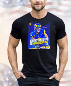 Matthew Stafford Los Angeles Rams 5th most completions in Franchise history T-Shirt