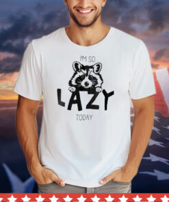 Raccoon I’m so lazy today T-Shirt