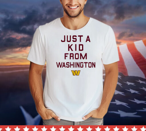 Washington Commanders NFL football just a kid from Washington logo T-Shirt