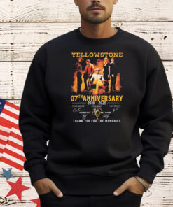 Yellowstone 7th anniversary 2018-2025 signature thank you for the memories T-Shirt