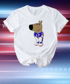 Awesome Chill Guy Dog Buffalo Bills T-Shirt