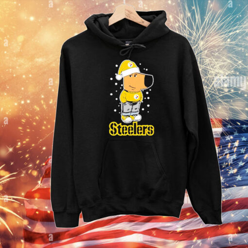 Chill Guy wear Pittsburgh Steelers Christmas T-Shirt