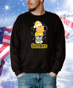 Chill Guy wear Pittsburgh Steelers Christmas T-Shirt