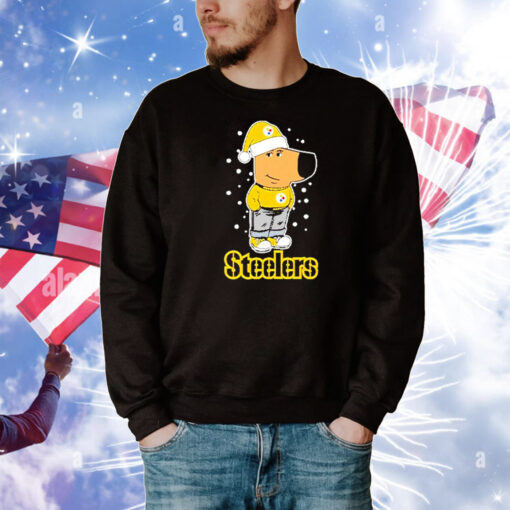 Chill Guy wear Pittsburgh Steelers Christmas T-Shirt