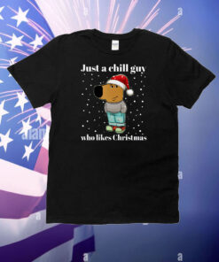 Just a chill guy who likes Christmas Chill guy meme Baseball T-Shirt