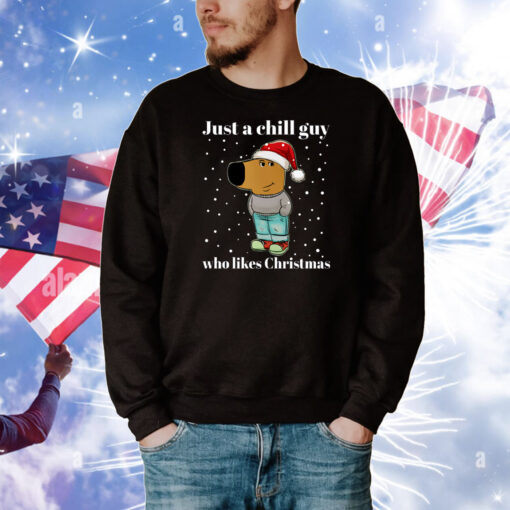 Just a chill guy who likes Christmas Chill guy meme Baseball T-Shirt