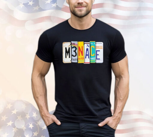 Kanel Joseph Menace License Plate T-Shirt