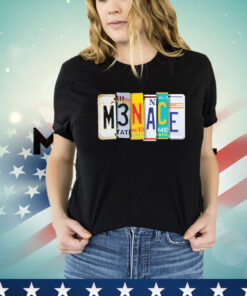 Kanel Joseph Menace License Plate T-Shirt