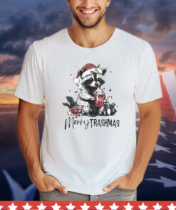 Merry Trashmas Raccoon Light Christmas T-Shirt