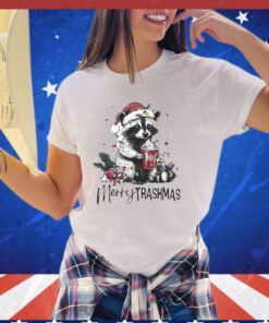 Merry Trashmas Raccoon Light Christmas T-Shirt