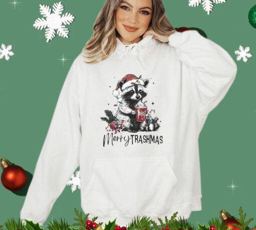 Merry Trashmas Raccoon Light Christmas T-Shirt