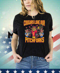 Official Cougars Love Our Pitchforks Arizona State Sun Devils Vs BYU Cougars T-Shirts