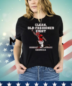 Official Georgia Bulldogs Football Nate Frazier Clean Old-Fashioned Eight T-Shirts