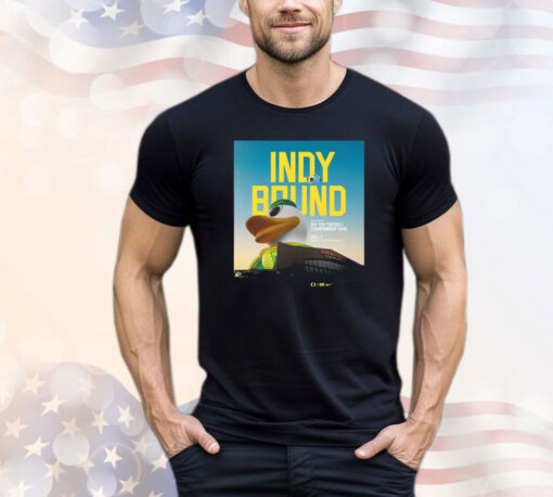 Official Indy Bound 2024 Discover Big Ten Football Championship Game Dec 7 Lucas Oil Stadium Indianapolis Poster T-Shirts