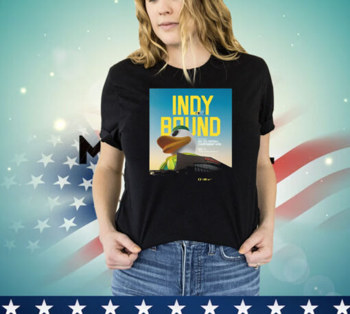 Official Indy Bound 2024 Discover Big Ten Football Championship Game Dec 7 Lucas Oil Stadium Indianapolis Poster T-Shirts