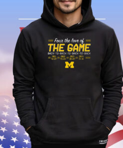 Official Michigan Wolverines Football Four The Love Of Back-to-Back-to-Back-to-Back In The Game T-Shirts