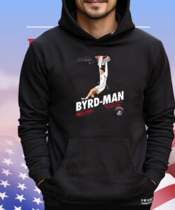 Official Miles Byrd High Flying Above The Rim Action Byrd-Man San Diego State Aztecs Signature T-Shirt