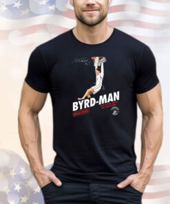 Official Miles Byrd High Flying Above The Rim Action Byrd-Man San Diego State Aztecs Signature T-Shirts