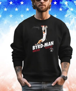 Official Miles Byrd High Flying Above The Rim Action Byrd-Man San Diego State Aztecs Signature T-Shirts