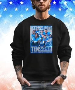 Official NFL Detroit Lions Ten And One Players Win It All This Year Poster T-Shirts