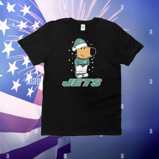 Official New York Jets X Chill Guy Christmas T-Shirt