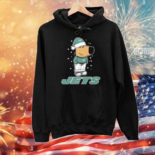 Official New York Jets X Chill Guy Christmas T-Shirt