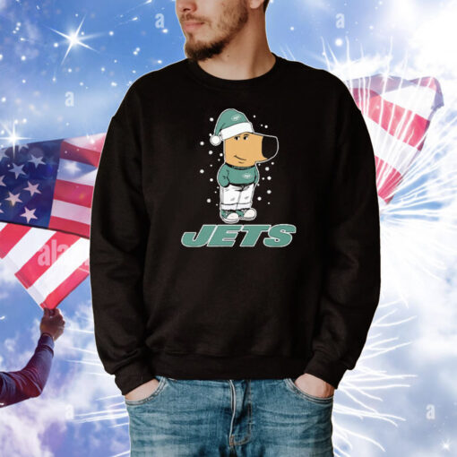 Official New York Jets X Chill Guy Christmas T-Shirt