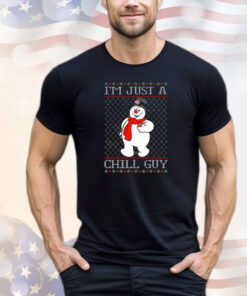 Official Snowman Just A Chill Guy Ugly Sweater Christmas 2024 T-Shirt