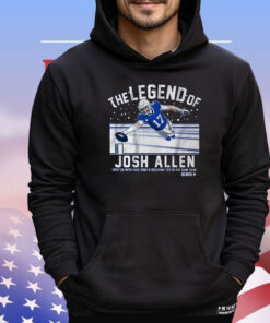 Official The Legend Of Josh Allen First QB With Pass Rush And Receiving TD’s In The Same Game Buffalo Bills T-Shirt