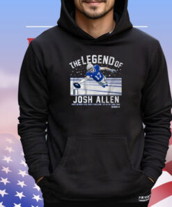 Official The Legend Of Josh Allen First QB With Pass Rush And Receiving TD’s In The Same Game Buffalo Bills T-Shirts