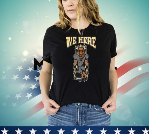 Official We Here Colorado Buffaloes Mascot T-Shirt