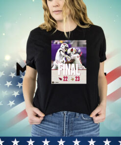 Official Week Thirteen Final Arizona Cardinals Vs Minnesota Vikings 22 – 23 Score Poster T-Shirt