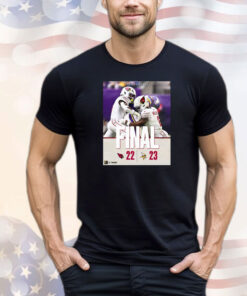 Official Week Thirteen Final Arizona Cardinals Vs Minnesota Vikings 22 – 23 Score Poster T-Shirts