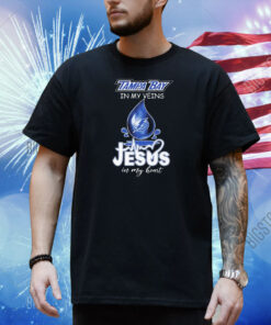 Official Tampa Bay Lightning In My Veins Jesus In My Heart Mascot Shirt