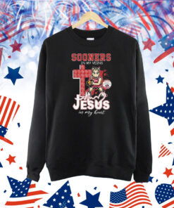 Oklahoma Sooners In My Veins Jesus In My Heart Mascot Shirt