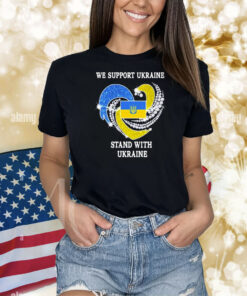 We Support Ukraine Stand With Ukraine Heart Diamond Flag Shirt
