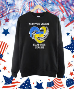 We Support Ukraine Stand With Ukraine Heart Diamond Flag Shirt