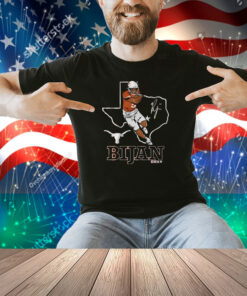 Official Texas Longhorn Football NCAA Bijan Robinson State Outline Signature Shirt