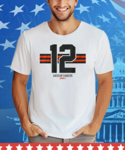 Shedeur Sanders Name Number Stripe Tee Shirt