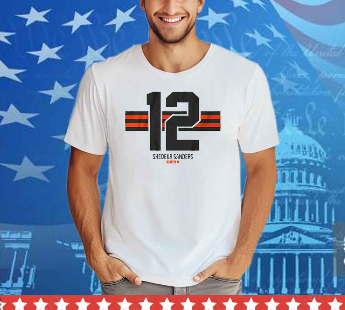 Shedeur Sanders Name Number Stripe Tee Shirt