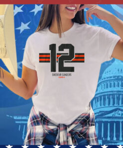 Shedeur Sanders Name Number Stripe Tee Shirt