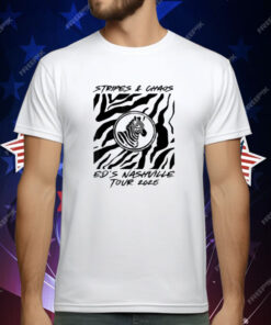 Stripes and Chaos Ed's Nashville Tour 2025 Zebra T-Shirt