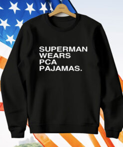 Superman Wears PCA Pajamas Chicago Cubs Baseball T-Shirt