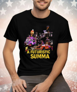 A Futuristic Summa Hip Hop Rap Album Art Cartoon Tee Shirt
