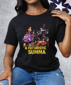 A Futuristic Summa Hip Hop Rap Album Art Cartoon Tee Shirt