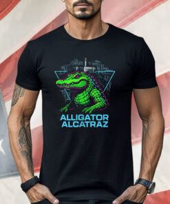 Alligator Alcatraz Neon Cityscape Shirt